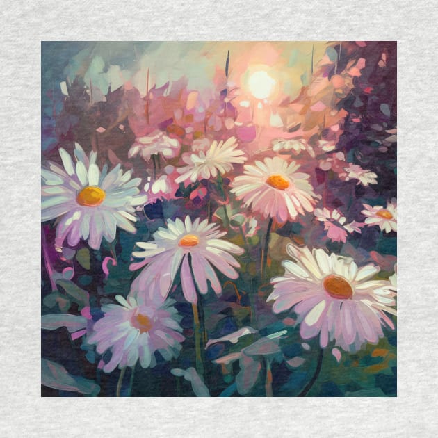 White Daisies in Garden by redwitchart